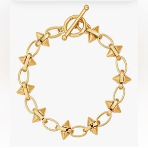 NEW 18k Gold Plated Gold Spike Chain Bracelet